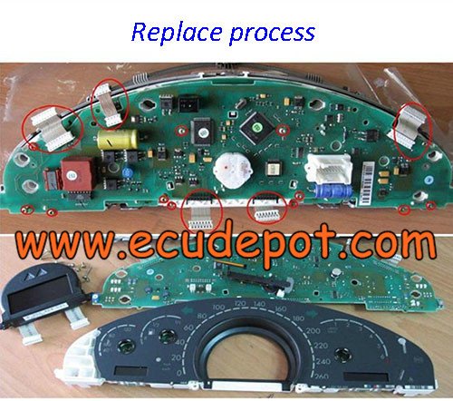 MERCEDES-BENZ CLASS A LCD VDO DISPLAY for INSTRUMENT CLUSTER DASH 1pcs